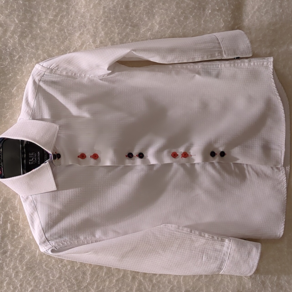 Elie white Button down shirt...size 6